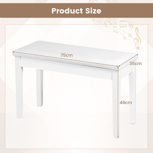 Leather piano bench - leather,