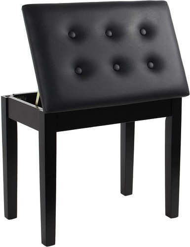 Black piano stool - black,