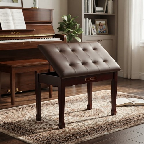 Sturdy wooden piano bench for - wooden,