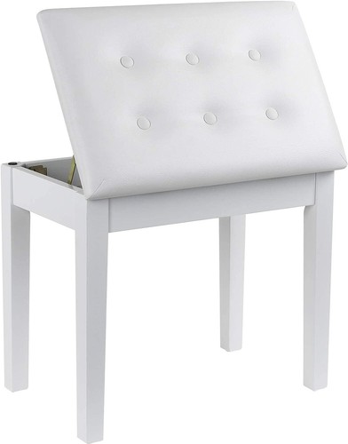 White piano stool - stool,, dressing