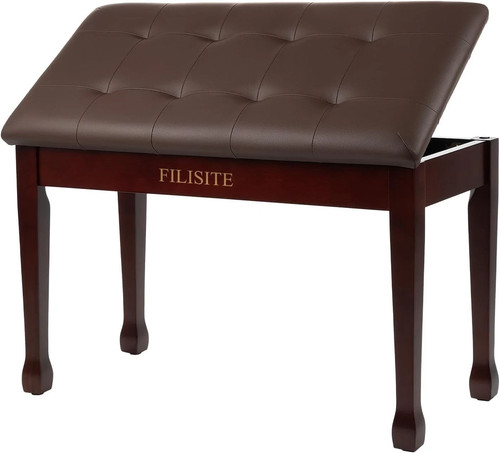 Sturdy wooden piano bench - wooden, for
