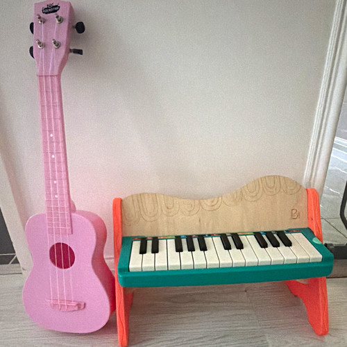 Children wooden toy piano - children's,