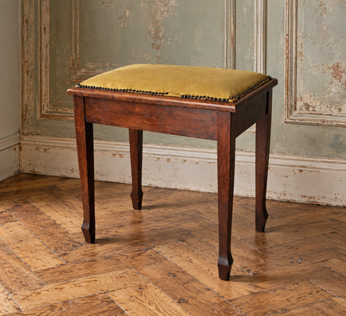 Vintage wooden piano stool - wooden,