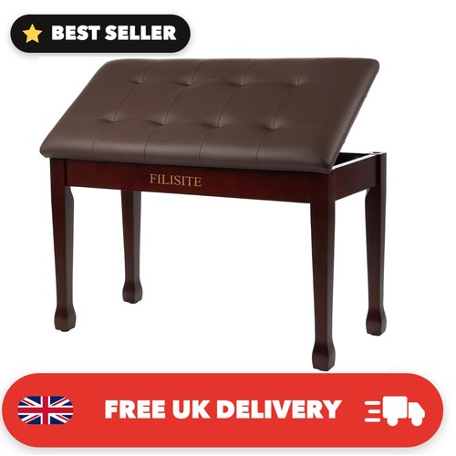 Sturdy wooden piano - sturdy, bench