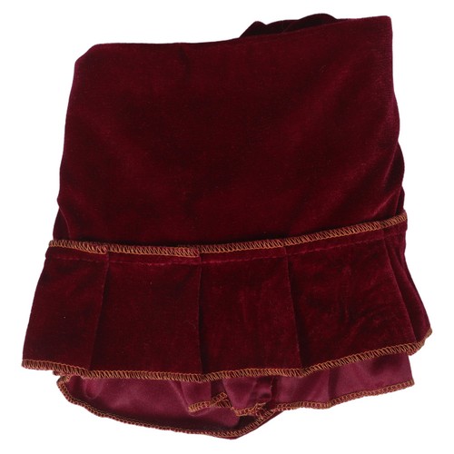 Elegant dark red pleuche - red, bench