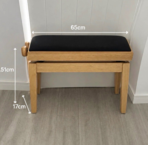 Gewa piano bench deluxe - bench, solid