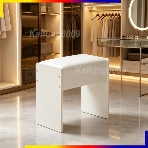 White padded cushion seat - cushion,