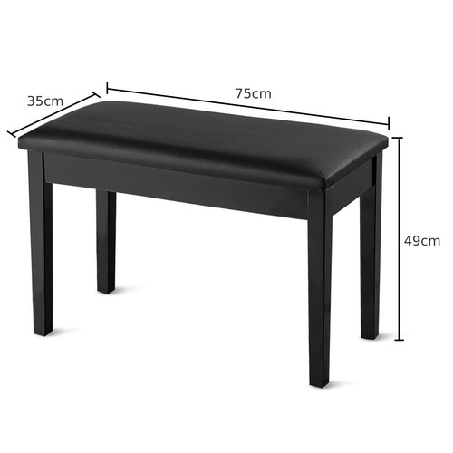 Leather piano bench - leather,